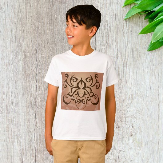 Elegante Tribal Swirl Tattoo stijl T-shirt