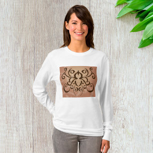 Elegante Tribal Swirl Tattoo stijl T-shirt