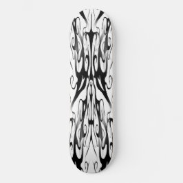 Elegante Tribale Tattoo Digitale Zwart en Wit Skateboard