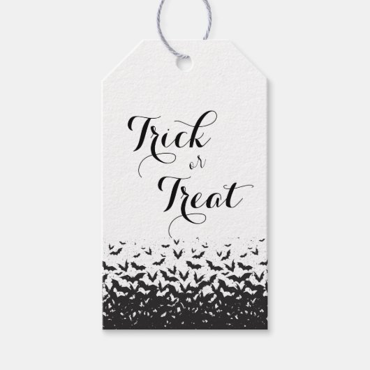 Elegante Trick or treat Pop van Halloween Cadeaulabel (Voorkant)