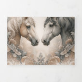 Elegante Trifold Voeg foto bruiloft uitnodiging (Cover)