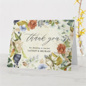 Elegante Tropische Bloemen Foto Dank u kaart (Gele Bloem)