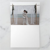 Elegante Tropische Bloemen Foto Dank u kaart (Binnen)