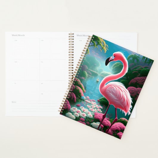 Elegante tropische Flamingo-70852 Planner (Display)