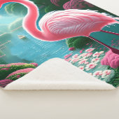 Elegante tropische Flamingo-70852 Sherpa Deken (3/4)