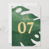 Elegante Tropische Groene Monstera Leaf Wedding (Voorkant)