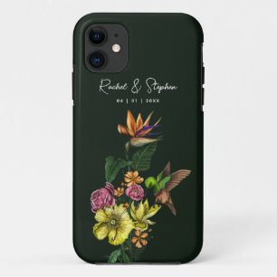 Elegante Tropische Kolibrie Bloemrijke Zomer Bruil iPhone 11 Hoesje