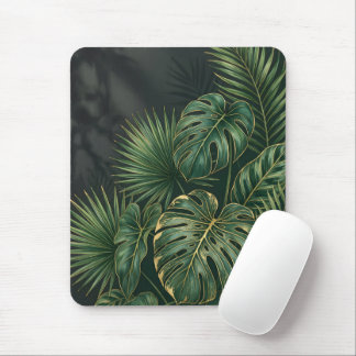 Elegante Tropische Monstera Bladeren Muismat