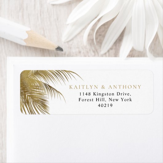 Elegante Tropische Palm Tree Beach bruiloft Etiket (Insitu)