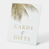 Elegante Tropische Palm Tree Beach bruiloft Reclamebord Met Voetstuk (Voorkant)