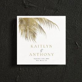 Elegante Tropische Palm Tree Beach bruiloft Servet