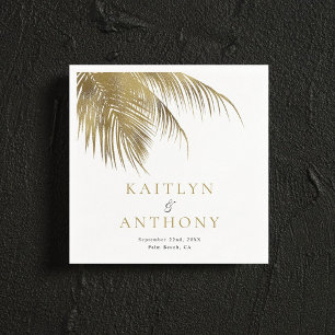 Elegante Tropische Palm Tree Beach bruiloft Servet