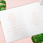 Elegante tropische palmboom gevouwen bruiloft programma