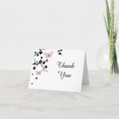 Elegante Trouw Dank U Vlinders Bedankkaart (Voorkant)