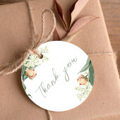 Elegante Trouw Dankjewel Pruime Bloemen Bedankjes Labels