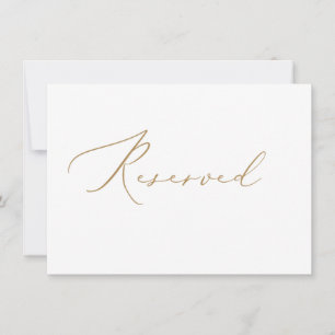 Elegante trouw goud gereserveerde kaart