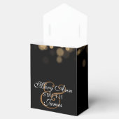 Elegante trouw goud lichtjes bedankdoosjes (Geopend)