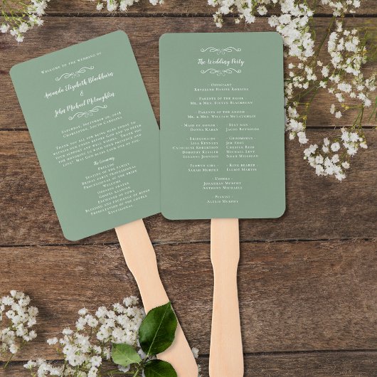 Elegante Trouw Moderne Ceremonie Programma Saliegr Handwaaier