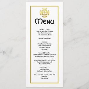 Elegante Trouw Nep Gouden Keltisch Kruis Trouwen Menu
