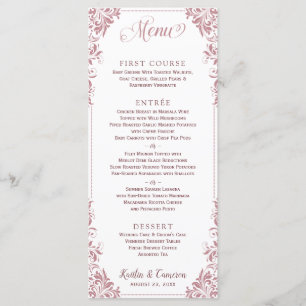 Elegante trouw- of evenementenmenu's (Stofrisico) Menu