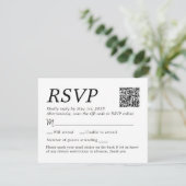 Elegante trouw-RSVP menukeuzes 4 gasten kaart (Staand voorkant)