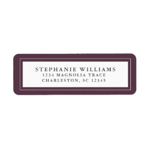 Elegante trouw-RSVP moderne dramatische luxe paars Etiket