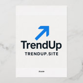 Elegante Trouw Trouwkaart – Lint Hoeken wi Folie Uitnodiging (Achterkant)