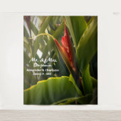 Elegante trouwbloem fotohoud-backdrop  wandkleed (Voorkant)