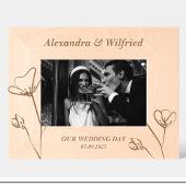 Elegante Trouwbloemen Custom Wood Lijsten Gegraveerde Lijstjes