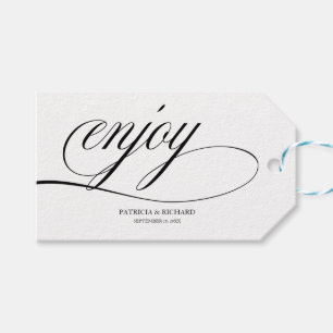 Elegante trouwcadeautags cadeaulabel