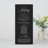 Elegante Trouwceremonie Orde Programma (Staand voorkant)