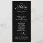 Elegante Trouwceremonie Orde Programma (Voorkant)