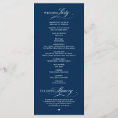 Elegante Trouwceremonie Orde Programma (Achterkant)