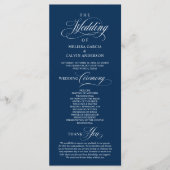 Elegante Trouwceremonie Orde Programma (Voorkant)