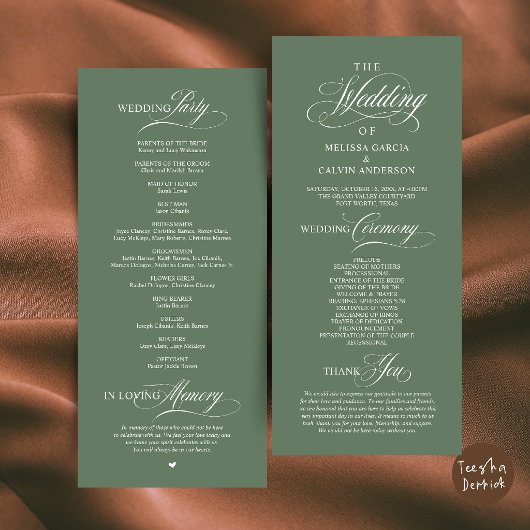 Elegante Trouwceremonie Orde Programma