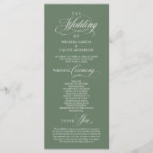Elegante Trouwceremonie Orde Programma (Voorkant)