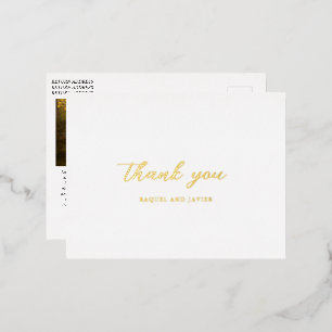 Elegante Trouwfolie Bedankkaart Folie Uitnodiging Briefkaart