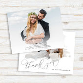 Elegante Trouwfoto Bedankt Script