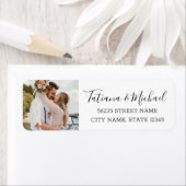 elegante trouwfoto moderne kalligrafie etiket (Insitu)