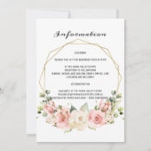 Elegante trouwinformatiekaart. kaart (Voorkant)