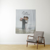 Elegante trouwjubelfoto van koppel wandkleed (In situ)