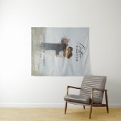 Elegante trouwjubileum koppel foto wandkleed (In Situ (horizontaal))