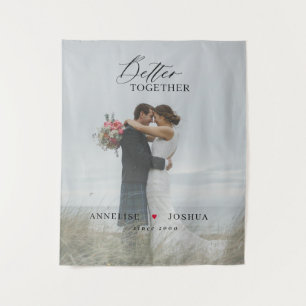 Elegante trouwjubileum koppel foto wandkleed