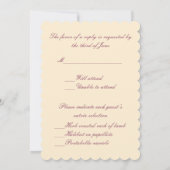 Elegante Trouwjurk Responskaart Kaart (Achterkant)