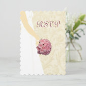 Elegante Trouwjurk Responskaart Kaart (Staand voorkant)