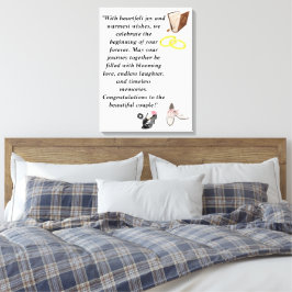 Elegante Trouwkaart – Chic Zwarte Hakken met Roze Canvas Afdruk