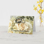 Elegante Trouwkaart Felicitaties Kaart (Gele Bloem)