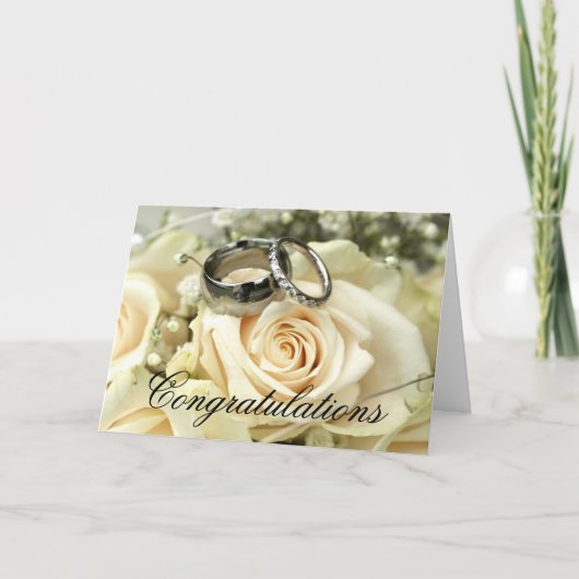 Elegante Trouwkaart Felicitaties Kaart (Voorkant)