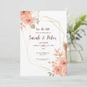 Elegante Trouwkaart Save The Date Minimaal Design Kaart (Staand voorkant)