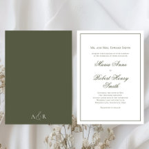 Elegante Trouwkaligrafie Script Groene